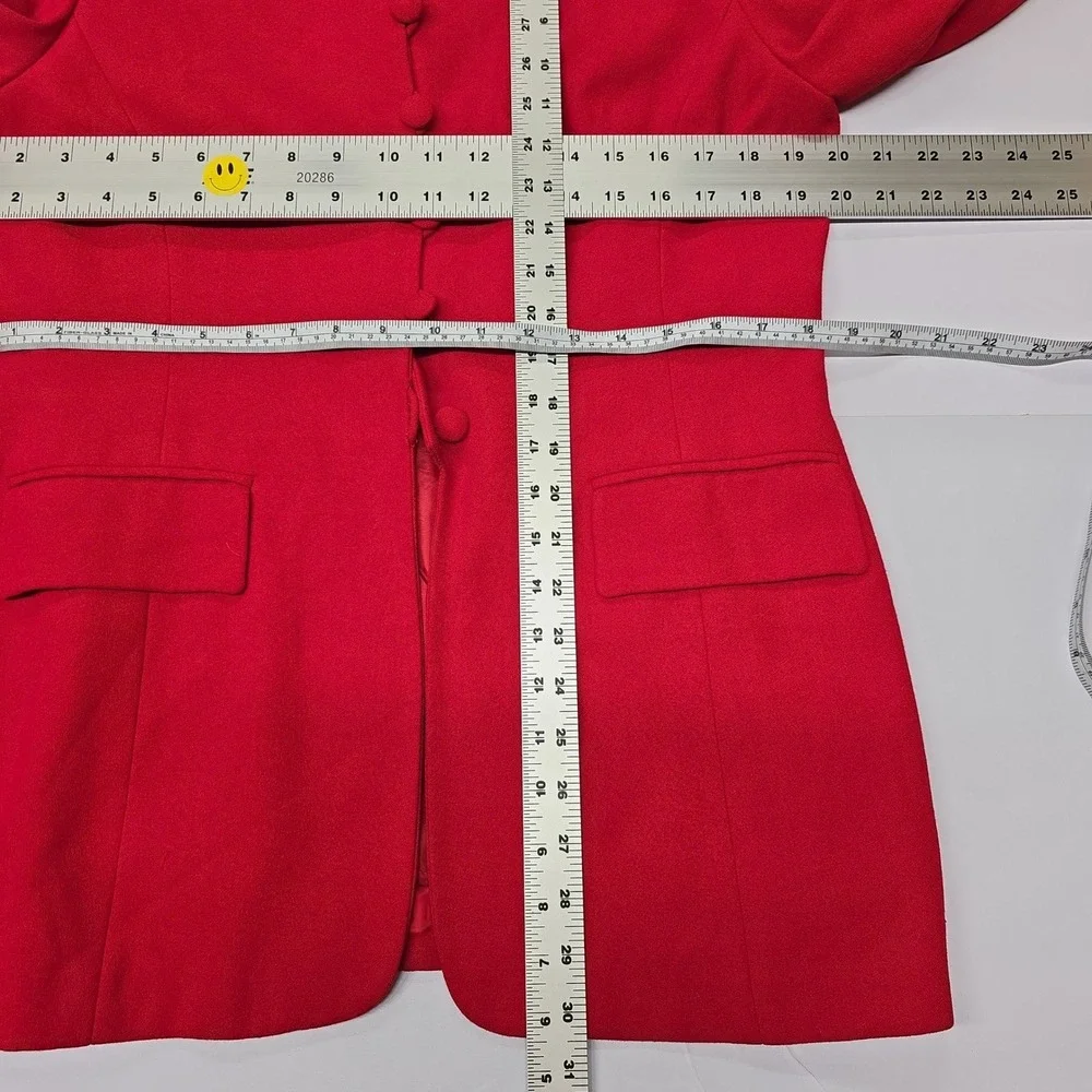 Kasper For ASL Red Button Front Blazer Women's Size 12‎